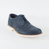Mens Timberland EK STRMBLIT 5831R Navy Blue Leather Lace Up Low Formal Shoes